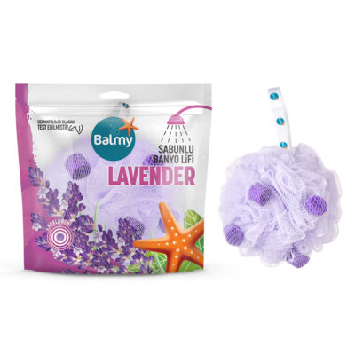 Balmy Bath Pouf Lavender ANA paket ve Ürün 1000X1000 TR