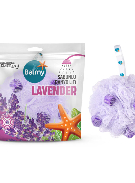 Balmy Bath Pouf Lavender ANA paket ve Ürün 1000X1000 TR