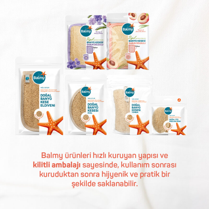 DOĞAL SABUN DOLGULU BANYO KESESİ – Nektarin & Limon Otu Kokulu - Görsel 7