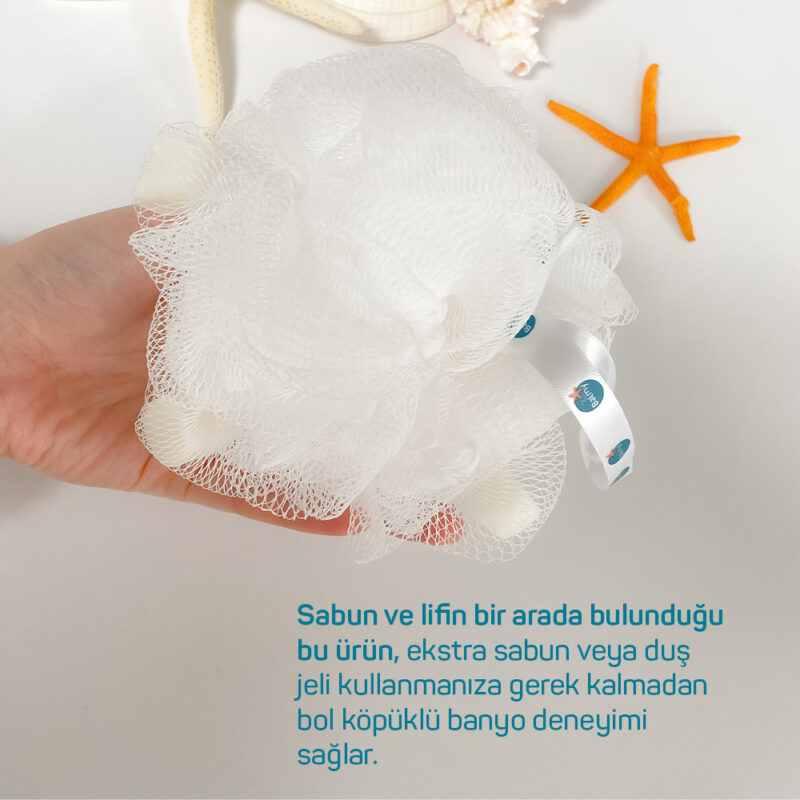 SABUNLU BANYO LİFİ – White Soap - Görsel 3