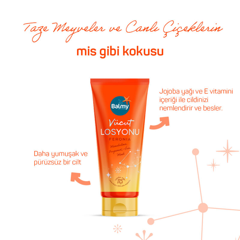Balmy Feronia Nemlendirici Vücut Losyonu, Taze Meyve ve Çiçeksi Kokular 200 ml - Görsel 3
