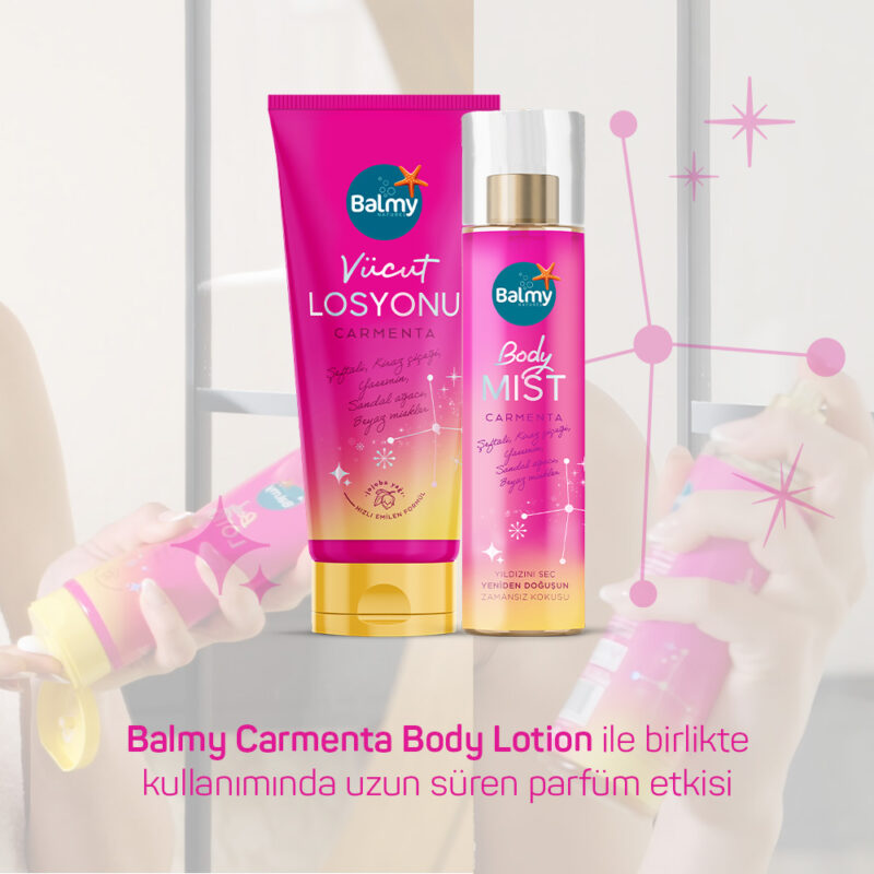 Balmy Carmenta Kadın Vücut Spreyi, Şeftali & Sandal Ağacı & Beyaz Misk 200 ml - Görsel 4