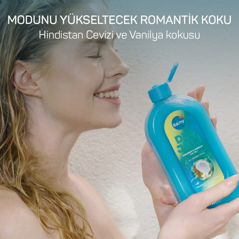 Balmy Besleyici ve Nemlendirici  Hindistan Cevizi & Vanilya Aromalı Duş Jeli 450 ml - Görsel 5