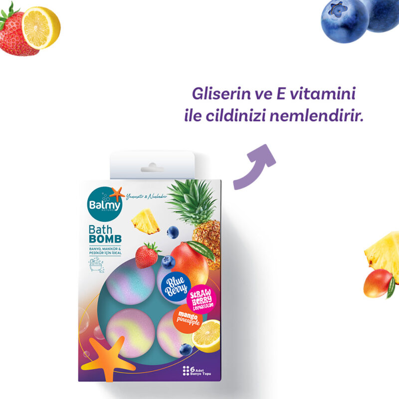 6'lı Banyo Topu Seti, Manikür Pedikür Topu 6x160 g - Görsel 3
